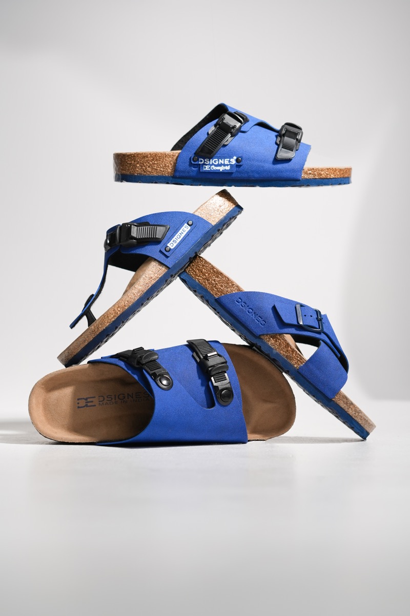 The Algeria — cobalt sandal stack